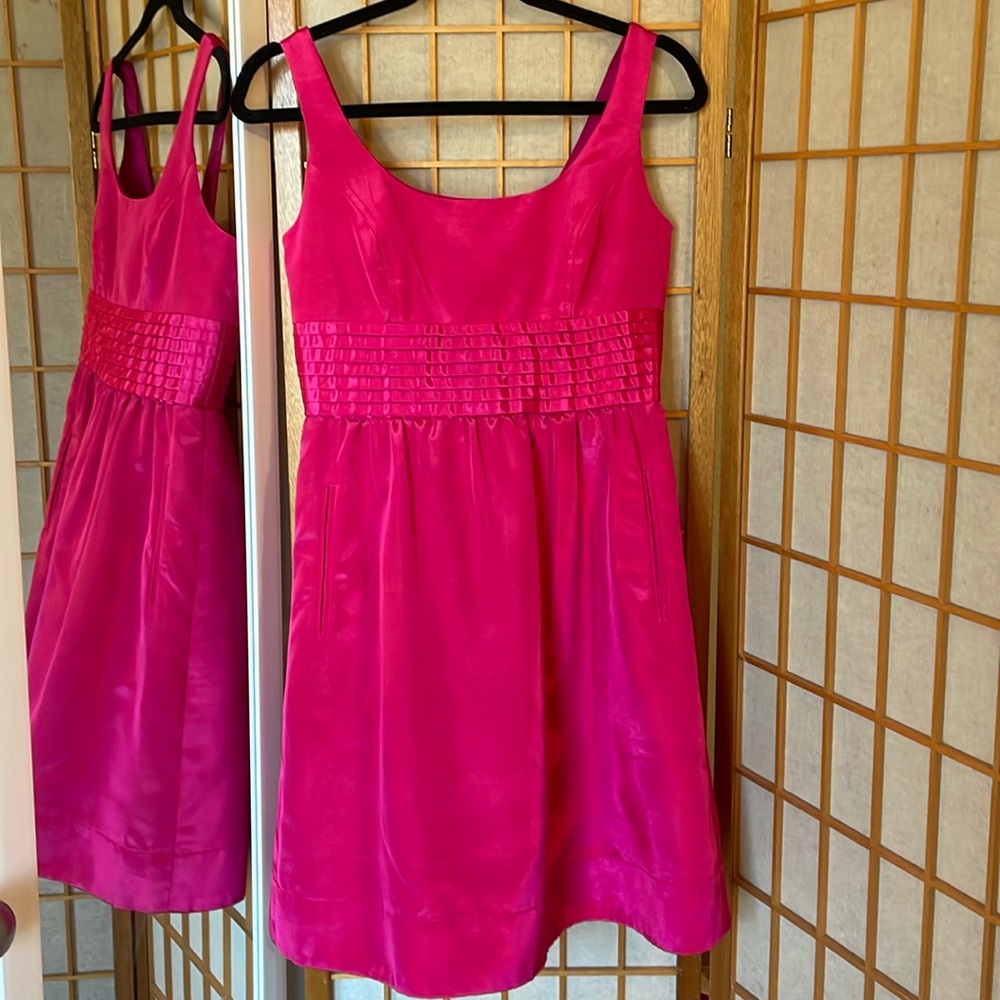 Shoshanna Fushia Mini Sleeveless Dress 4
